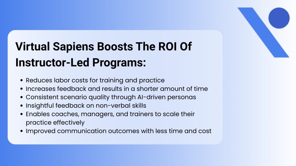 Virtual Sapiens - AI Roleplay: Boosting ROI of Instructor-Led Programs in 2026