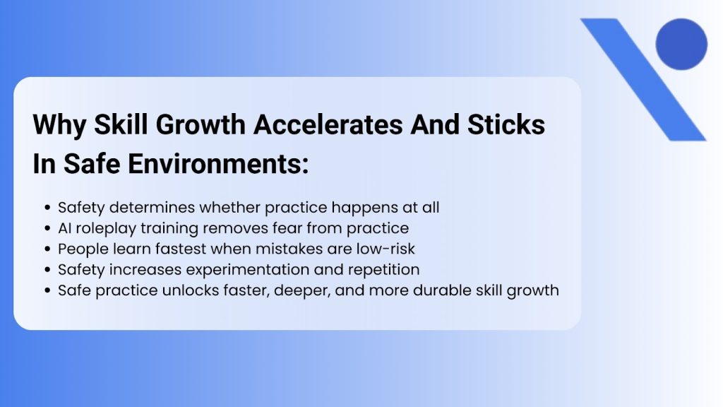 Why Skill Growth Accelerates And Sticks in Safe Environments - Virtual Sapiens